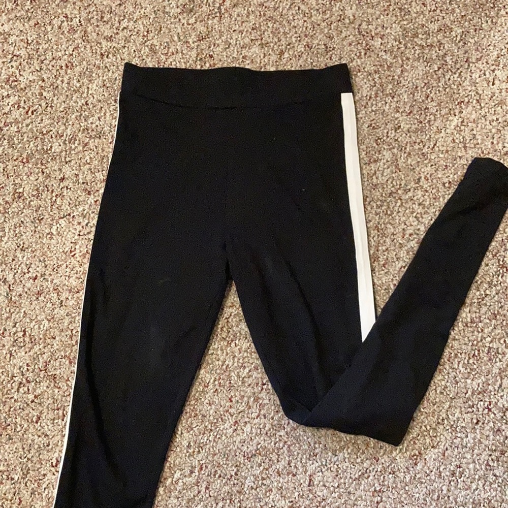 Forever 21 White Stripe Leggings